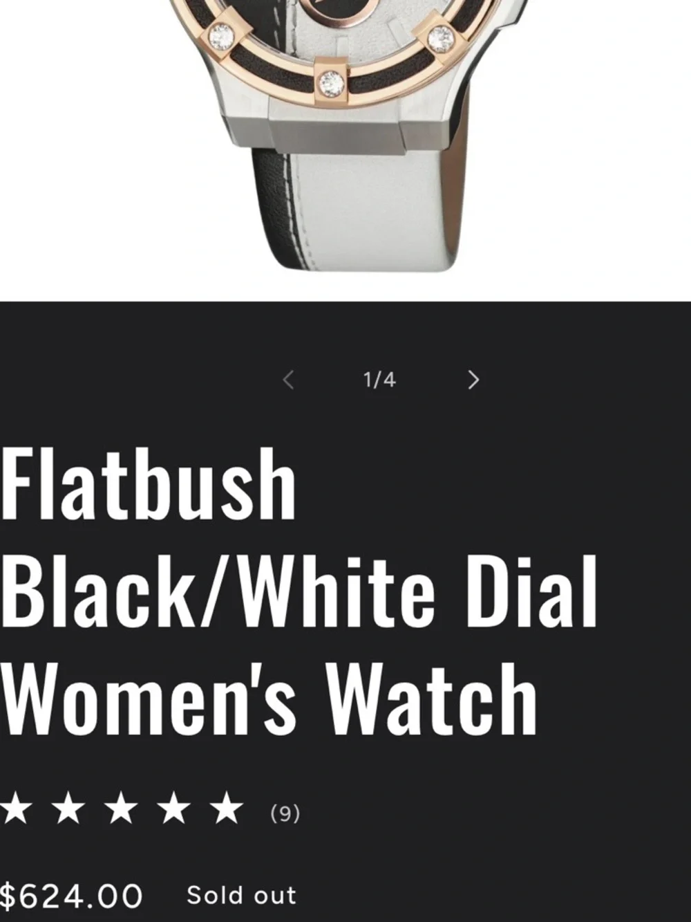 Rebel Brooklyn Flatbush Black/White Dial Women's Watch